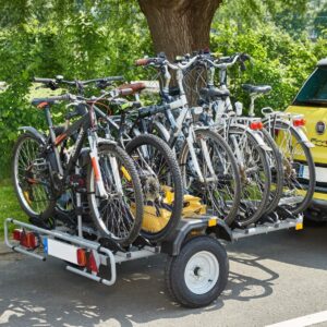 Автомобилнно ремарке за 6 едноколесни велосипеда