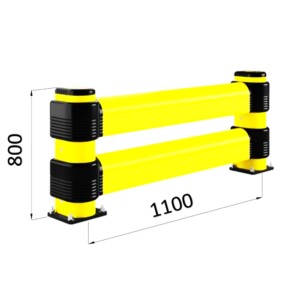 Двойна бариера срещу сблъсък с възможност за регулиране на височината на преграда 1100 X 800